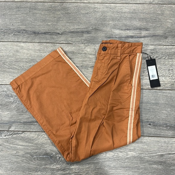 NEW • Veronica Beard • Women’s Ryder 11” Pleat Front Pants Clay Orange 26 - Picture 2 of 4